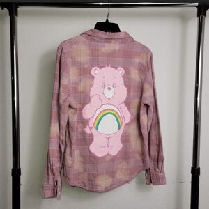 Care Bears Pink Plaid Button Down Shirt